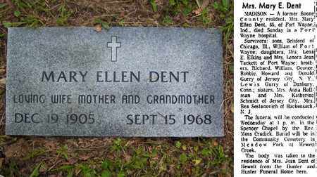 DENT, MARY ELLEN - Boone County, West Virginia | MARY ELLEN DENT - West Virginia Gravestone Photos