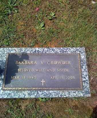 CROWDER, BARBARA V - Kanawha County, West Virginia | BARBARA V CROWDER - West Virginia Gravestone Photos